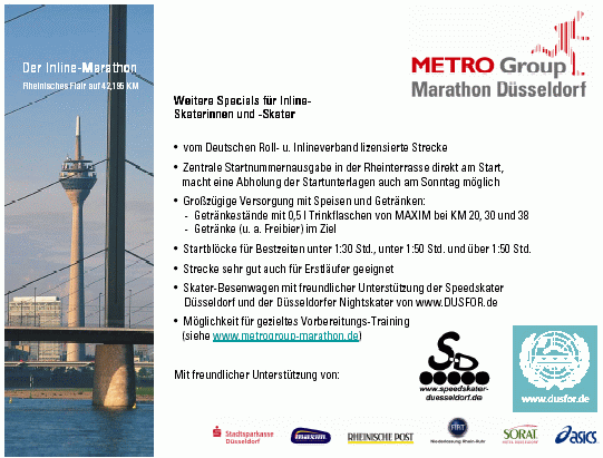 Düsseldorf Inline Marathon Flyer